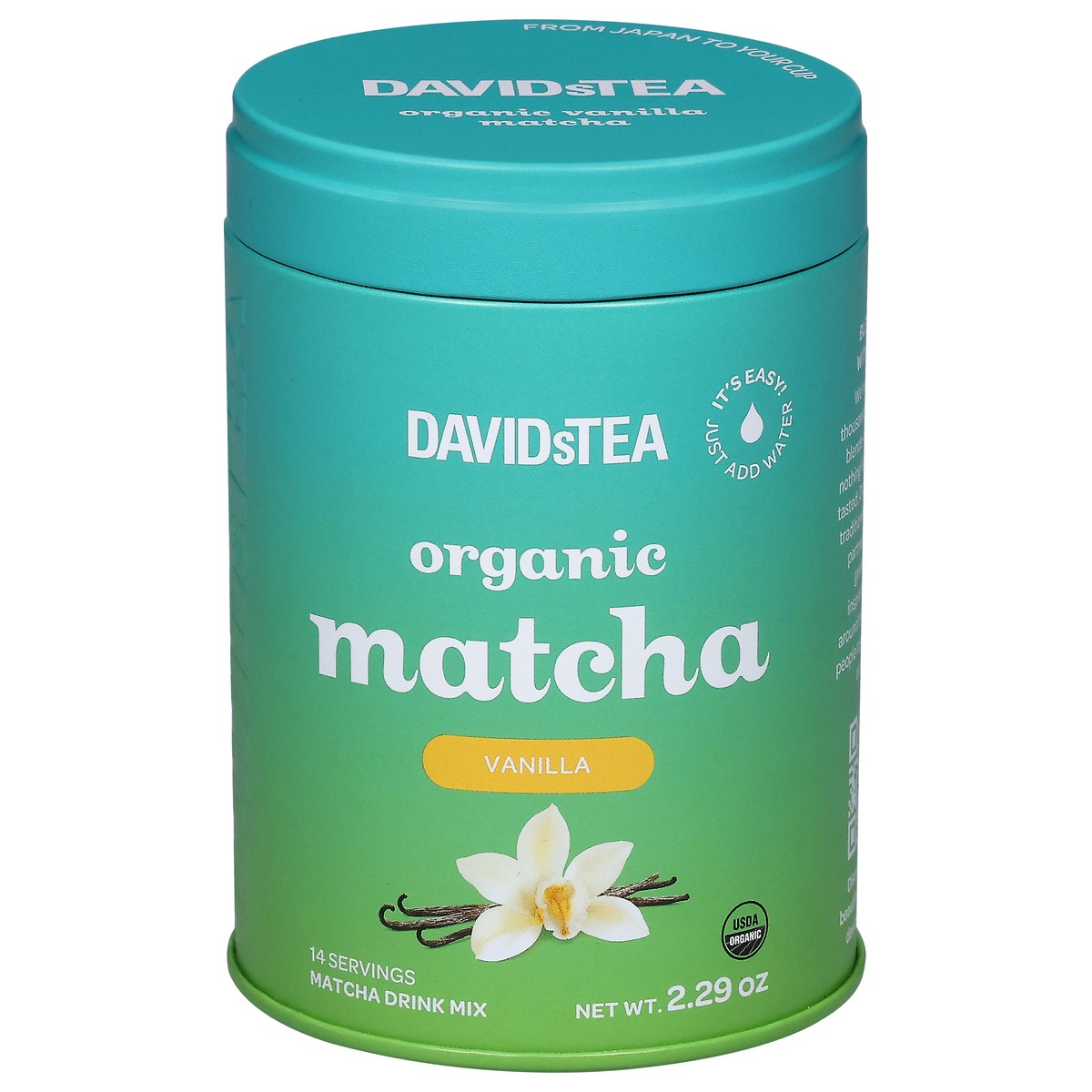 slide 4 of 4, DavidsTea Organic Vanilla Matcha Drink Mix 2.29 oz, 2.29 oz