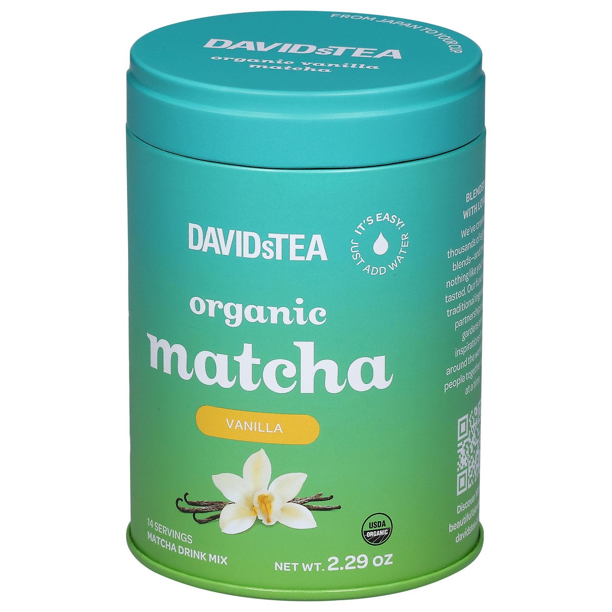 slide 3 of 4, DavidsTea Organic Vanilla Matcha Drink Mix 2.29 oz, 2.29 oz