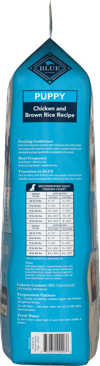 slide 4 of 11, Blue Buffalo Life Protection Formula Puppy Dry Dog Food with DHA and ARA, Made with Natural Ingredients, Chicken & Brown Rice Recipe, 15-lb Bag, 15 lb