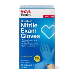 Cvs Durable Nitrile Exam Gloves, 50 Ct