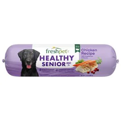Freshpet Healthy & Natural Dog Food for Senior Dogs, Fresh Chicken Roll, 1.5lb