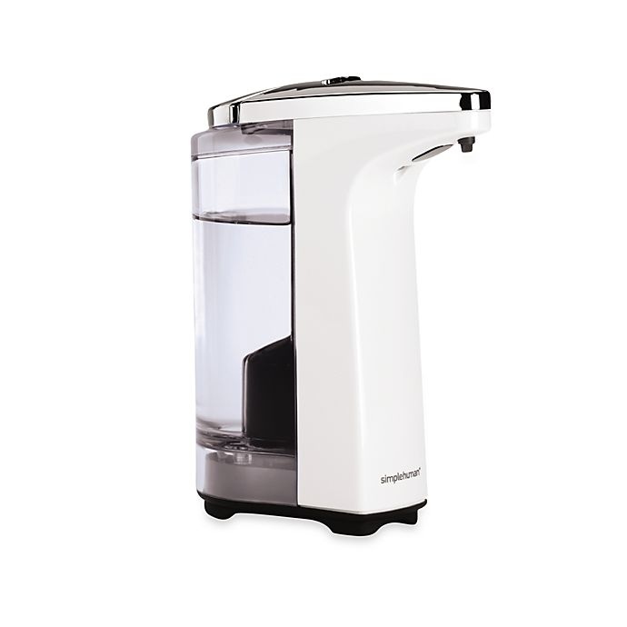 slide 1 of 2, simplehuman Compact Sensor Pump Soap Dispenser - White, 1 ct