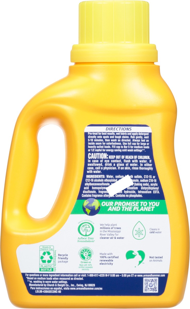 slide 8 of 13, ARM & HAMMER Clean Burst, 21 Loads Liquid Laundry Detergent, 33.5 Fl oz, 36.5 fl oz