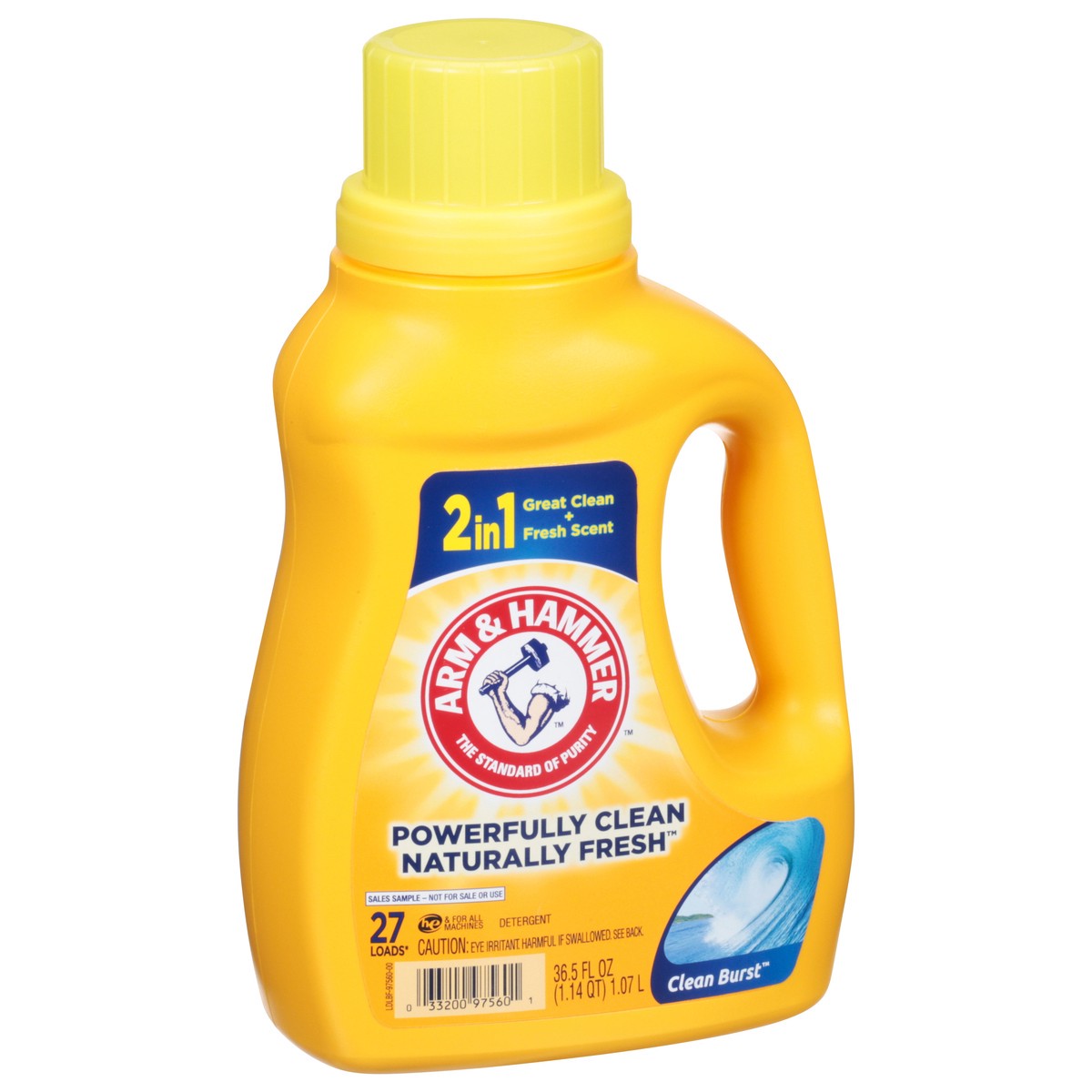 slide 2 of 13, ARM & HAMMER Clean Burst, 21 Loads Liquid Laundry Detergent, 33.5 Fl oz, 36.5 fl oz