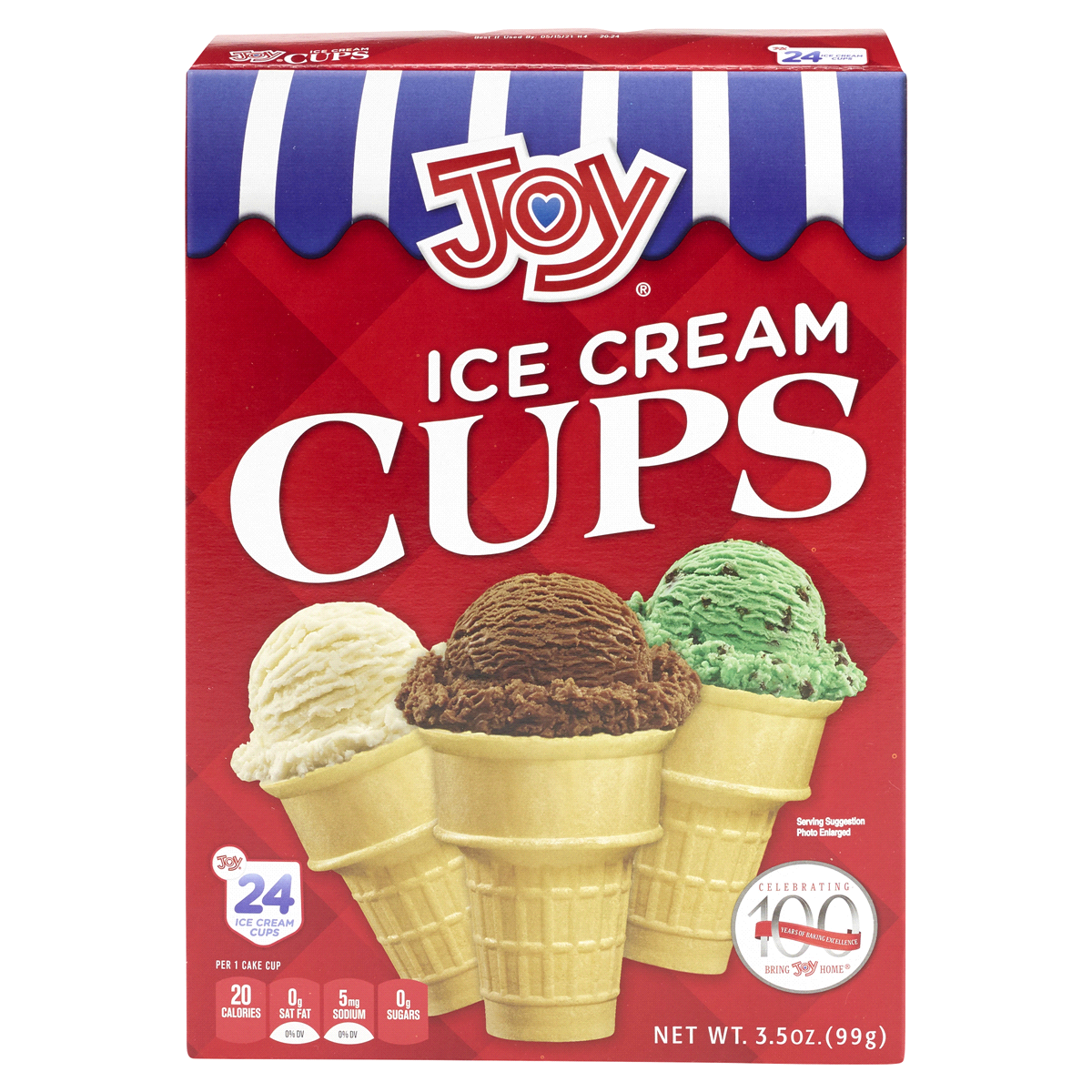 slide 1 of 6, Joy Cone Ice Cream Cake Cups, 24 ct