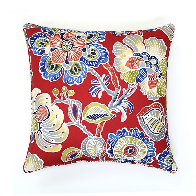 slide 1 of 3, Destination Summer Floral Square Indoor/Outdoor Throw Pillow - Spice, 17 in