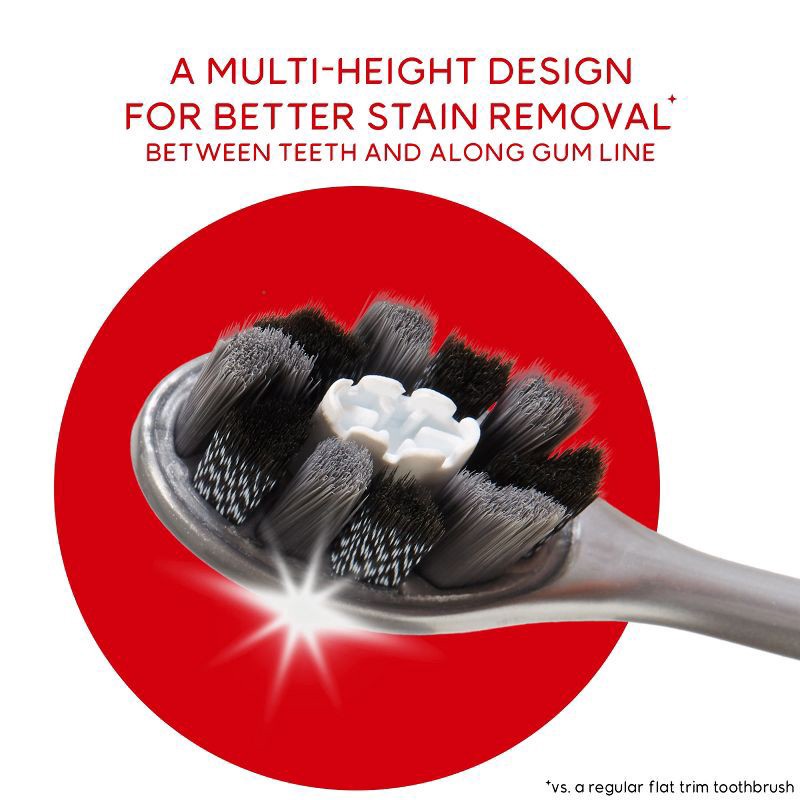 slide 8 of 9, Colgate Optic White Soft Charcoal Toothbrushes 2 ea, 2 ct