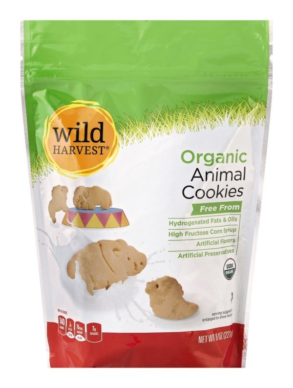 slide 1 of 1, Wild Harvest Organic Animal Cookies, 8 oz