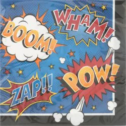 Celebrations Creative Converting Superhero Slogn Lunch Napkins