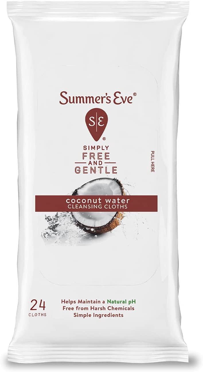 slide 1 of 8, Summer's Eve Simply Summer's Eve Cleansing Cloths, Coconut Water, 24 Ct, 24 ct