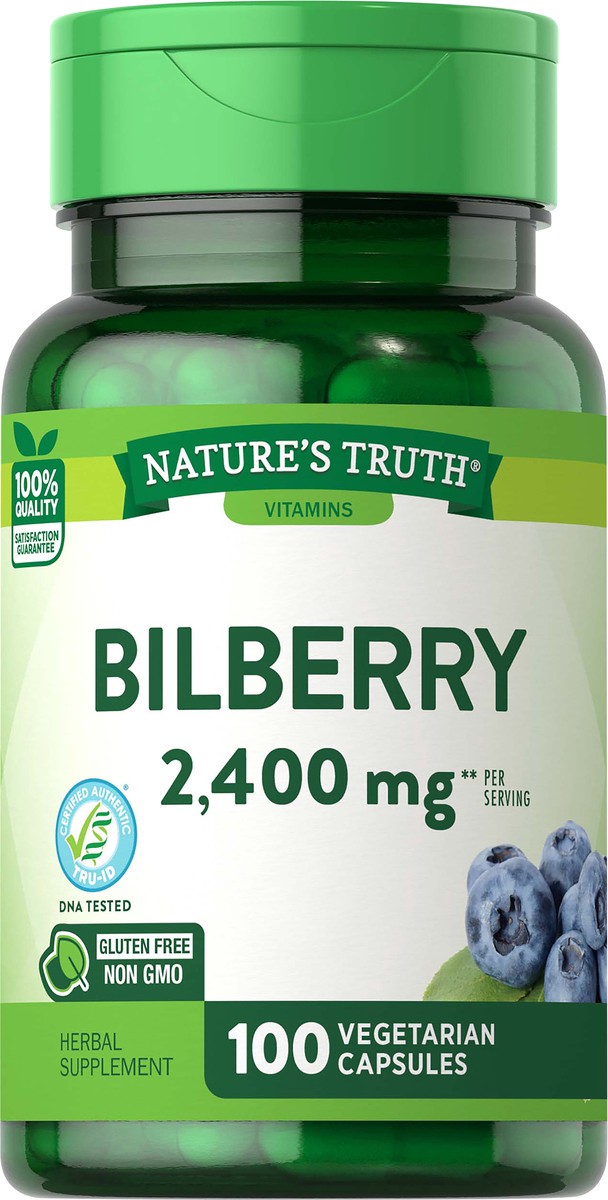 slide 2 of 5, Nature's Truth Bilberry, 1200 Mg, Quick Release Capsules, 100 ct