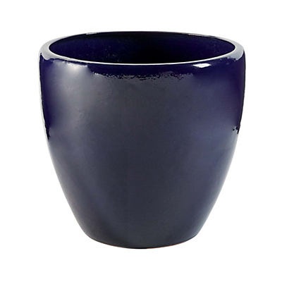 slide 1 of 1, Blue Orange Pottery Medium Cone Planter Cobalt, 1 ct