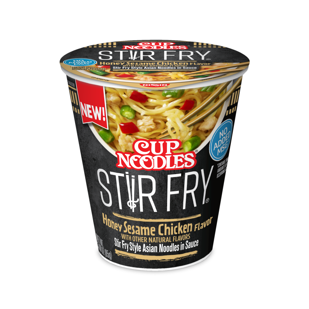 slide 3 of 5, Nissin Cup Noodles Honey Sesame Chicken Flavor Stir Fry, 3 oz
