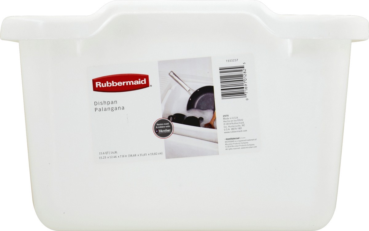 slide 3 of 4, Rubbermaid White Dish Pan, 1 ct