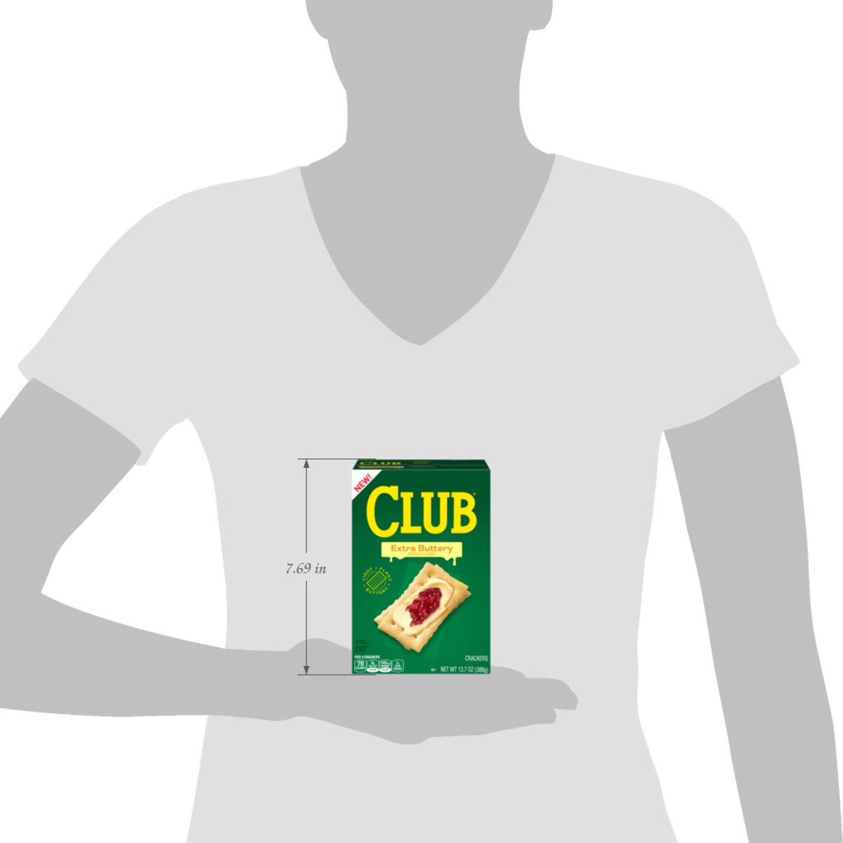 slide 3 of 14, "club Crkr Xtra Buttery", 13 inoz in