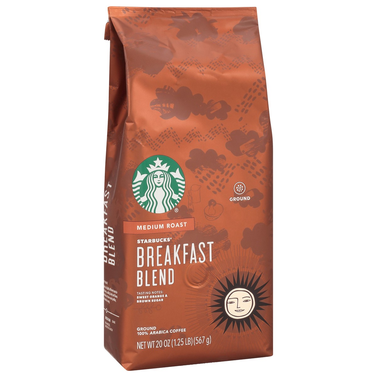 slide 2 of 9, Starbucks Ground Coffee—Medium Roast Coffee—Breakfast Blend—100% Arabica—1 bag (20 oz), 20 oz