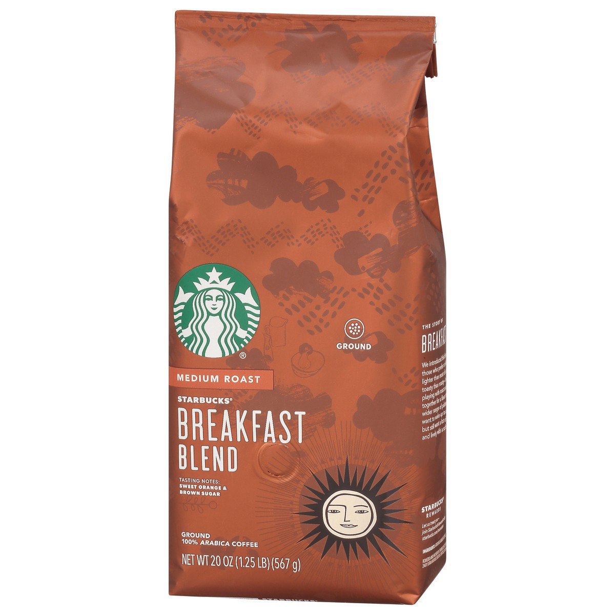 slide 4 of 9, Starbucks Ground Coffee—Medium Roast Coffee—Breakfast Blend—100% Arabica—1 bag (20 oz), 20 oz