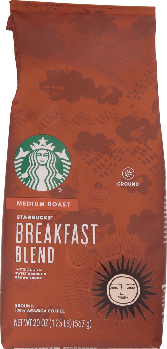 slide 6 of 9, Starbucks Ground Coffee—Medium Roast Coffee—Breakfast Blend—100% Arabica—1 bag (20 oz), 20 oz