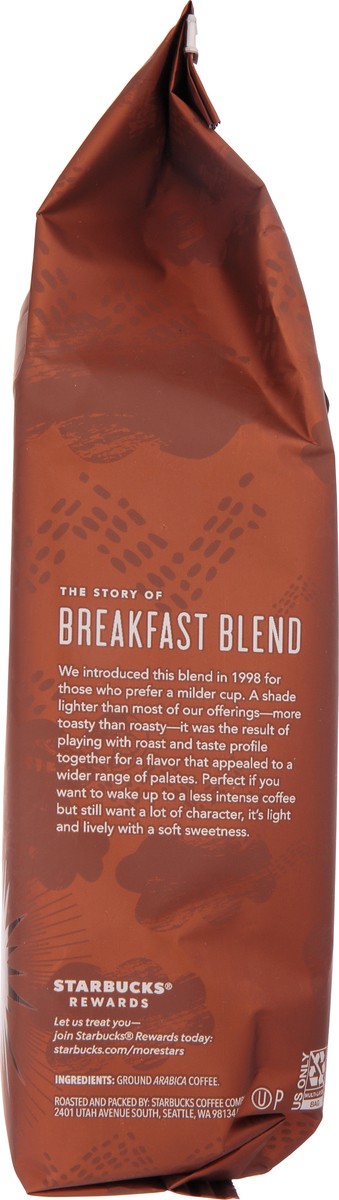 slide 8 of 9, Starbucks Ground Coffee—Medium Roast Coffee—Breakfast Blend—100% Arabica—1 bag (20 oz), 20 oz