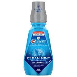 Crest Mouthwash Pro Health Complete Clean, CPC (cetylpyridinium chloride) Antigingivitis/Antiplaque, Alcohol Free, Clean Mint, 500 mL (16.9 fl oz)