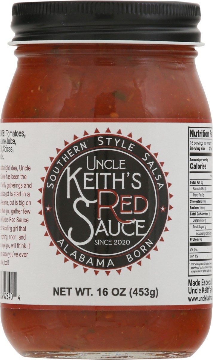 slide 6 of 9, Uncle Keith's Red Sauce Southern Style Salsa 16 oz, 16 oz