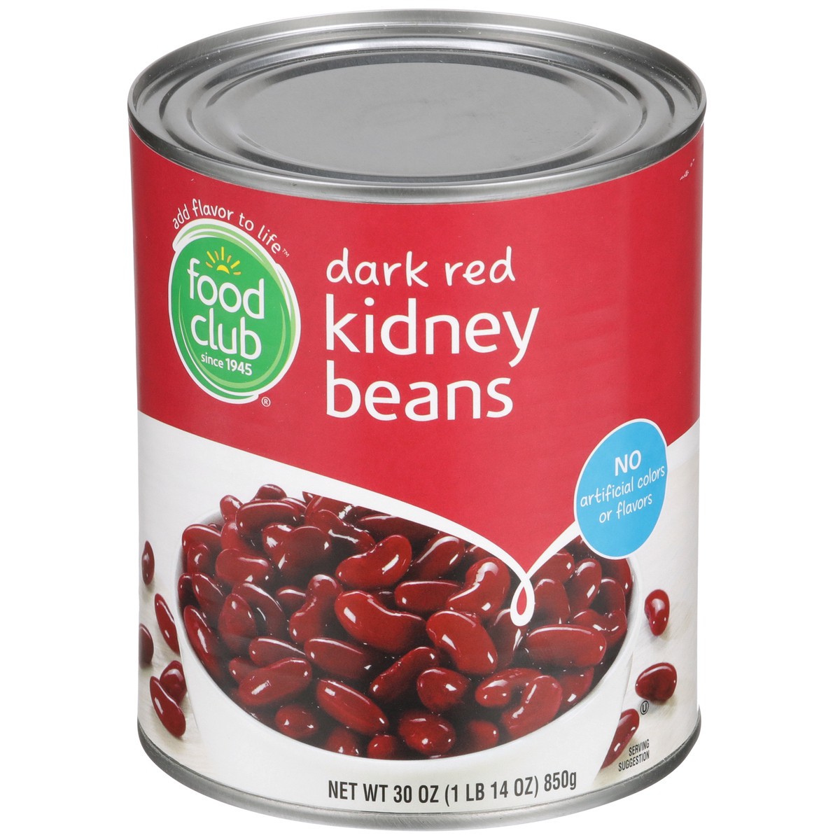 slide 1 of 9, Food Club Dark Red Kidney Beans, 30 oz