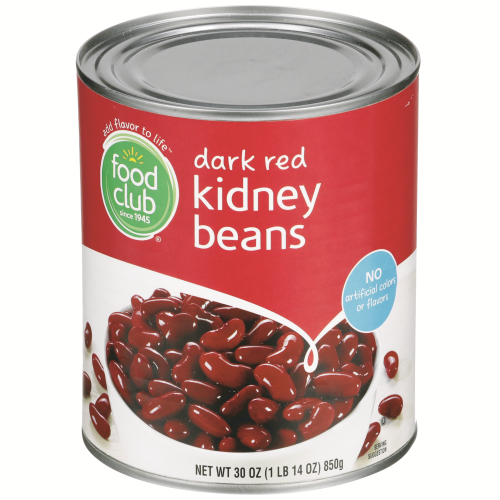 slide 1 of 1, Food Club Dark Red Kidney Beans, 30 oz