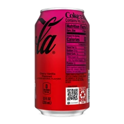 Coca-Cola Zero Sugar Cherry Float Soda Soft Drink Can, 12 fl oz