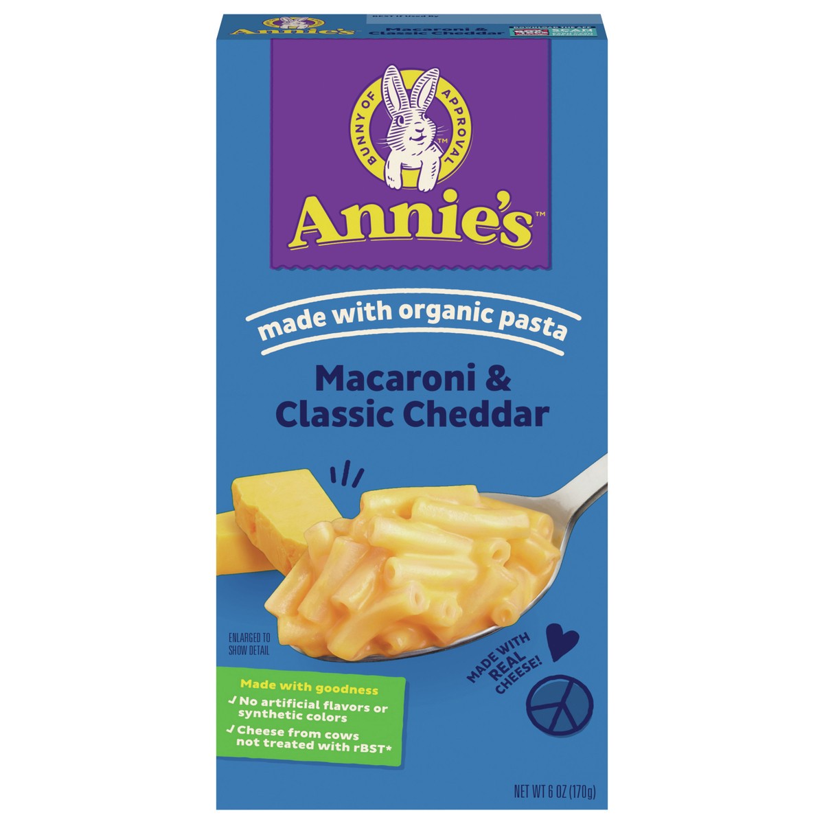 slide 1 of 108, Annie's Annie''s Classic Cheddar Macaroni and Cheese Dinner with Organic Pasta, 6 OZ, 6 oz