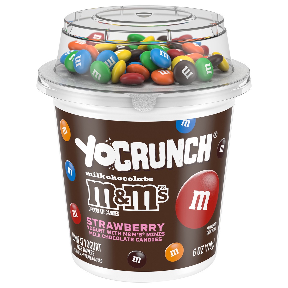 slide 1 of 5, YoCrunch Low Fat Strawberry Yogurt with M&Ms, 6 oz., 6 oz