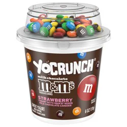 YoCrunch Low Fat Strawberry Yogurt with M&Ms, 6 oz.