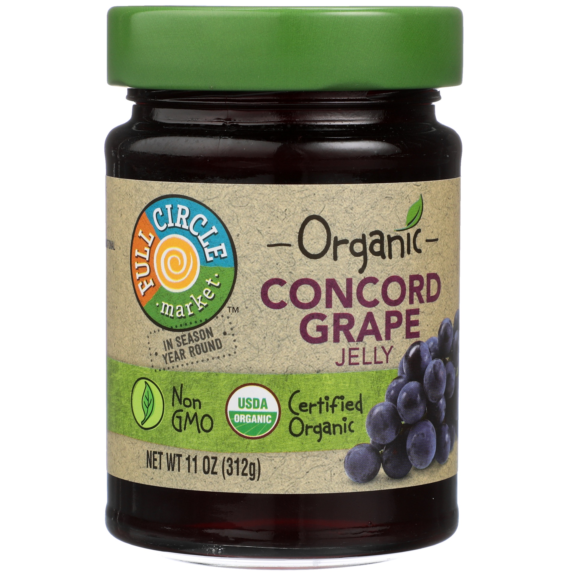 slide 1 of 1, Full Circle Market Organic Concord Grape Jelly, 10 oz
