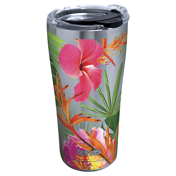slide 1 of 1, Tervis Tropical Hibiscus Photo Stainless Tumbler with Travel Lid, 20 oz