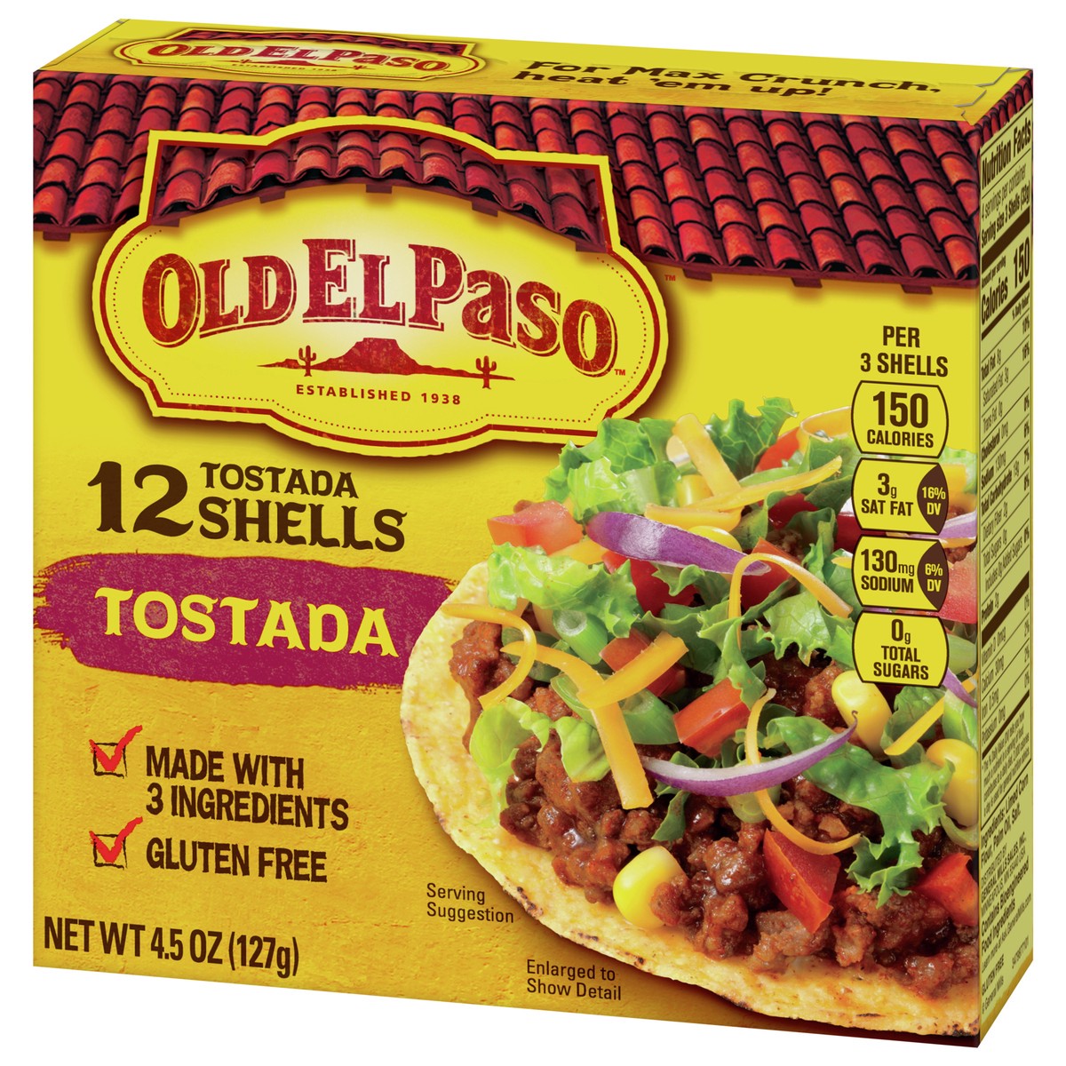 slide 3 of 13, Old El Paso Tostada Shells, Gluten Free, 12-count, 4.5 oz., 12 ct