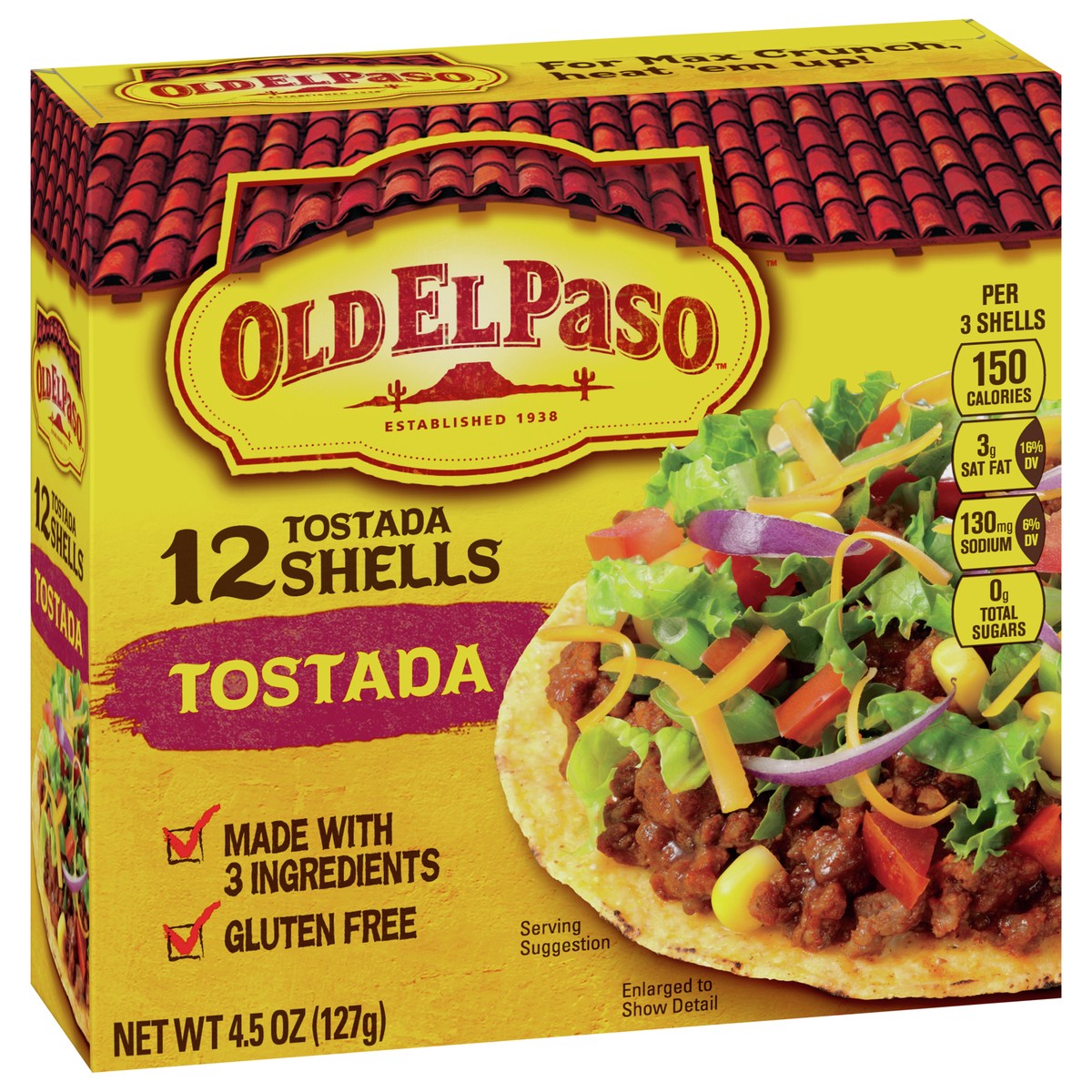 slide 6 of 13, Old El Paso Tostada Shells, Gluten Free, 12-count, 4.5 oz., 12 ct