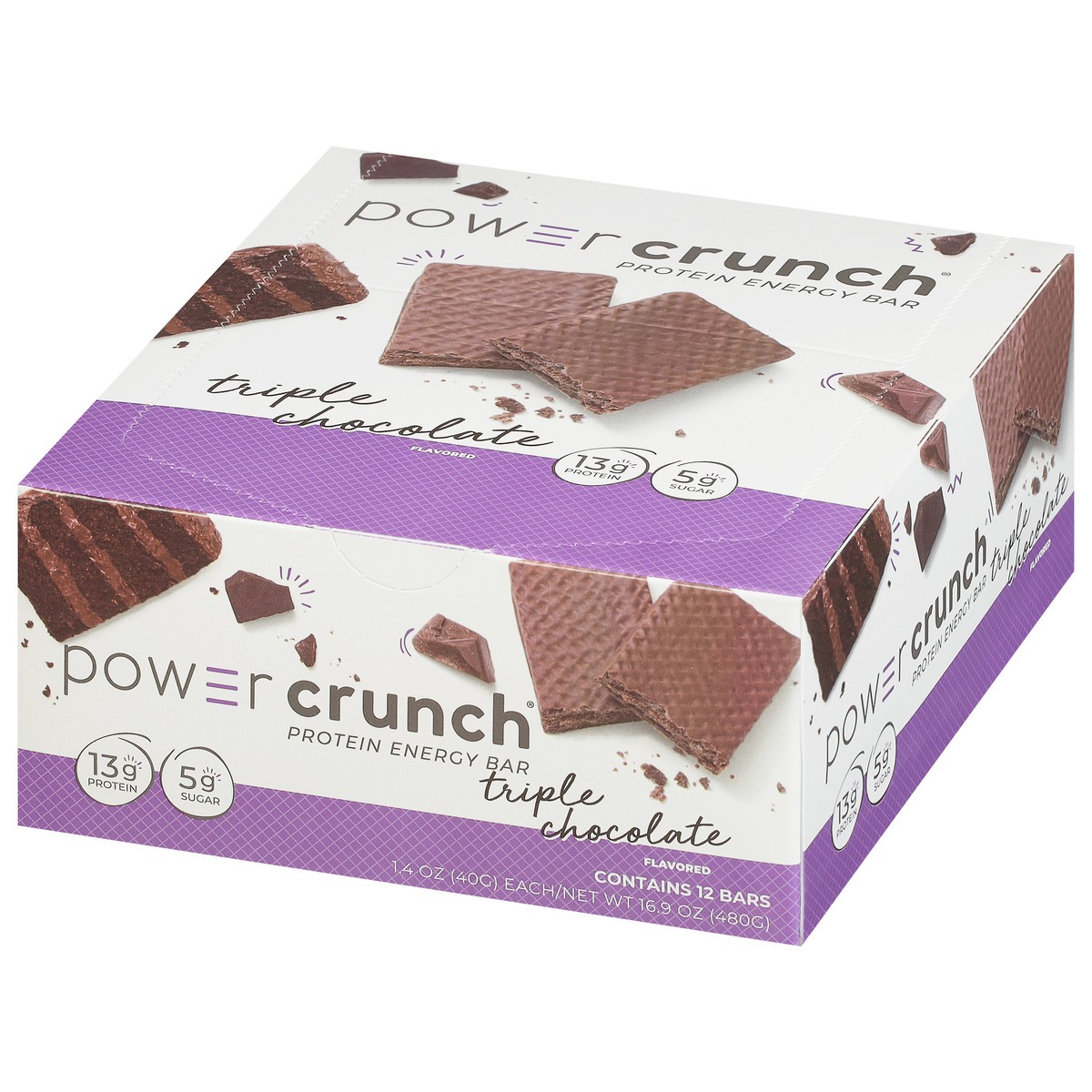 slide 3 of 9, Power Crunch Triple Chocolate Flavored Protein Energy Bar 12 - 1.4 oz Bars, 12 ct