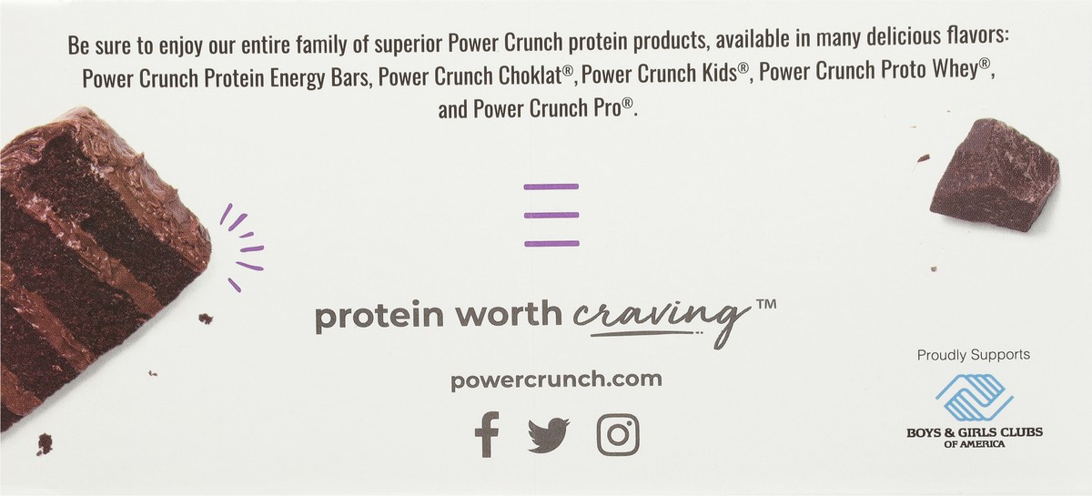 slide 5 of 9, Power Crunch Triple Chocolate Flavored Protein Energy Bar 12 - 1.4 oz Bars, 12 ct