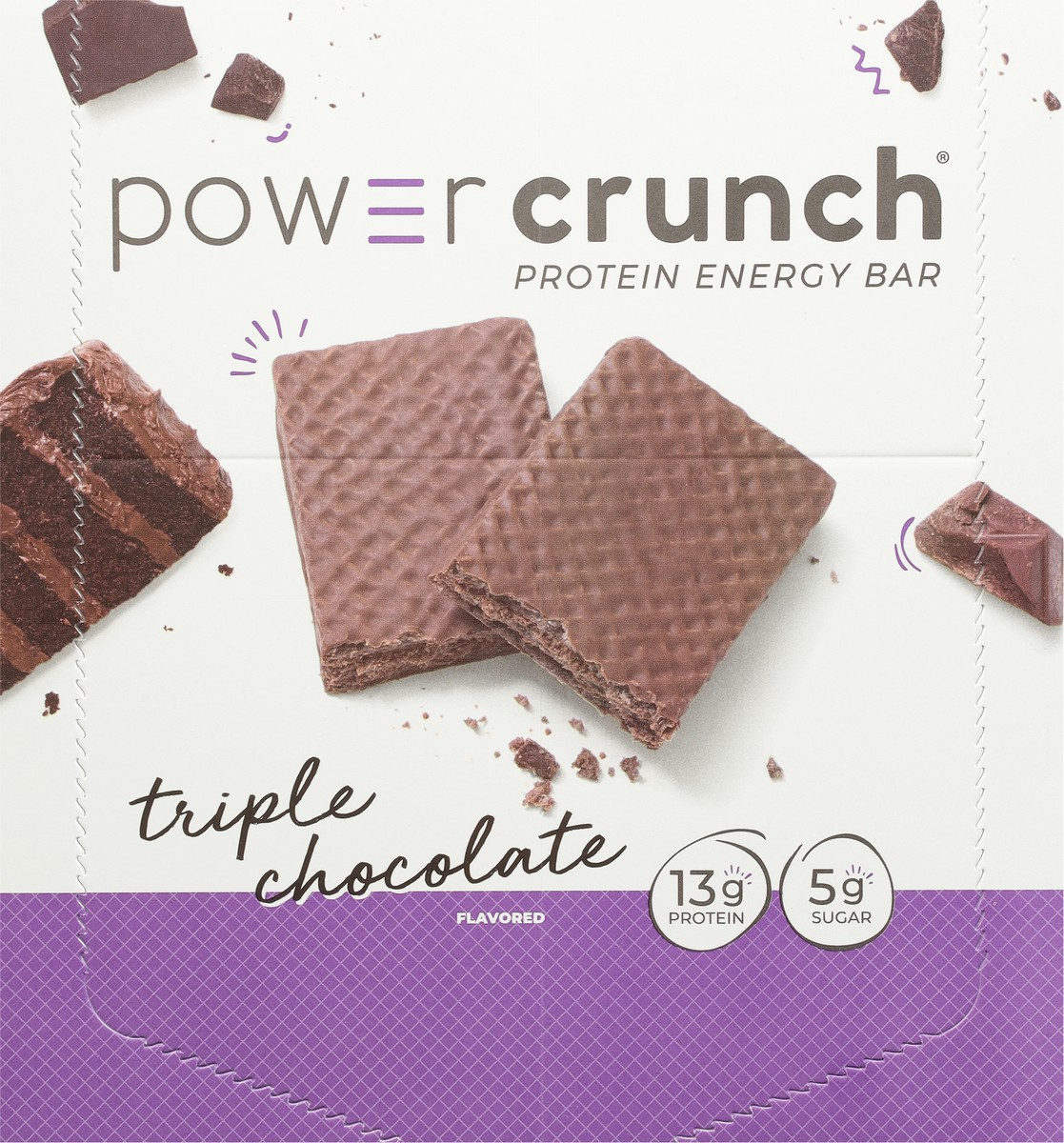 slide 9 of 9, Power Crunch Triple Chocolate Flavored Protein Energy Bar 12 - 1.4 oz Bars, 12 ct