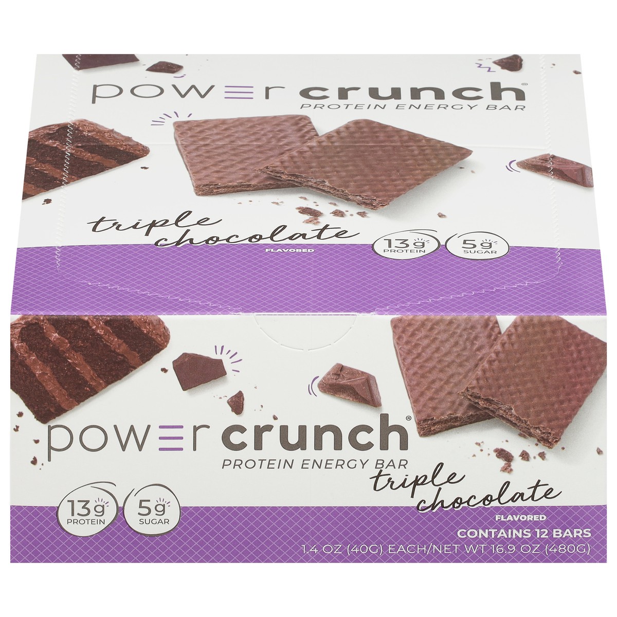 slide 1 of 9, Power Crunch Triple Chocolate Flavored Protein Energy Bar 12 - 1.4 oz Bars, 12 ct