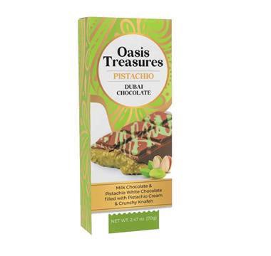 slide 1 of 1, Oasis Treasures Dubai Hazelnut Cream Chocolate Bar, 2 oz