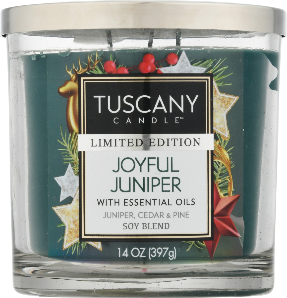 slide 6 of 12, Tuscany Candle Limited Edition Joyful Juniper Scented Candle Jar, 14 oz