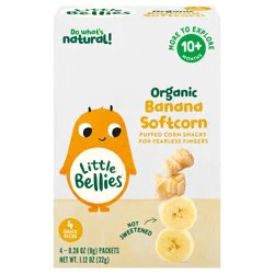 Little Bellies Organic Banana Softcorn, 4 Packs