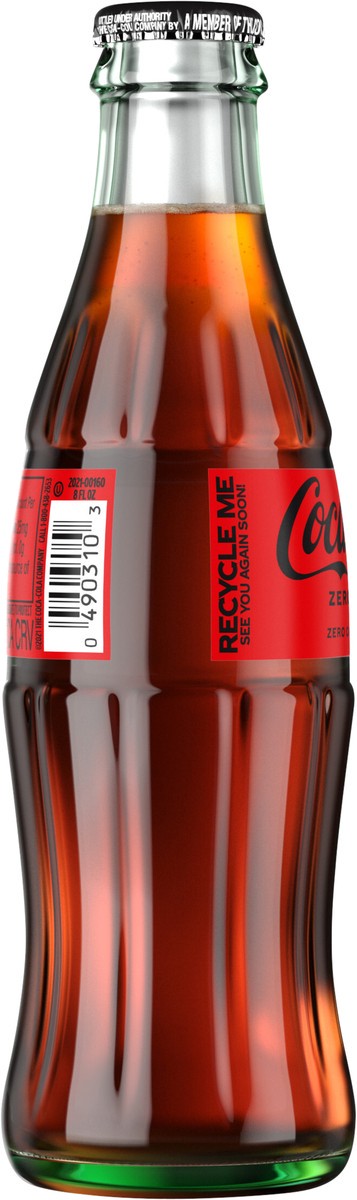 slide 7 of 9, Coca-Cola Zero Sugar Glass Bottle- 8 fl oz, 8 fl oz