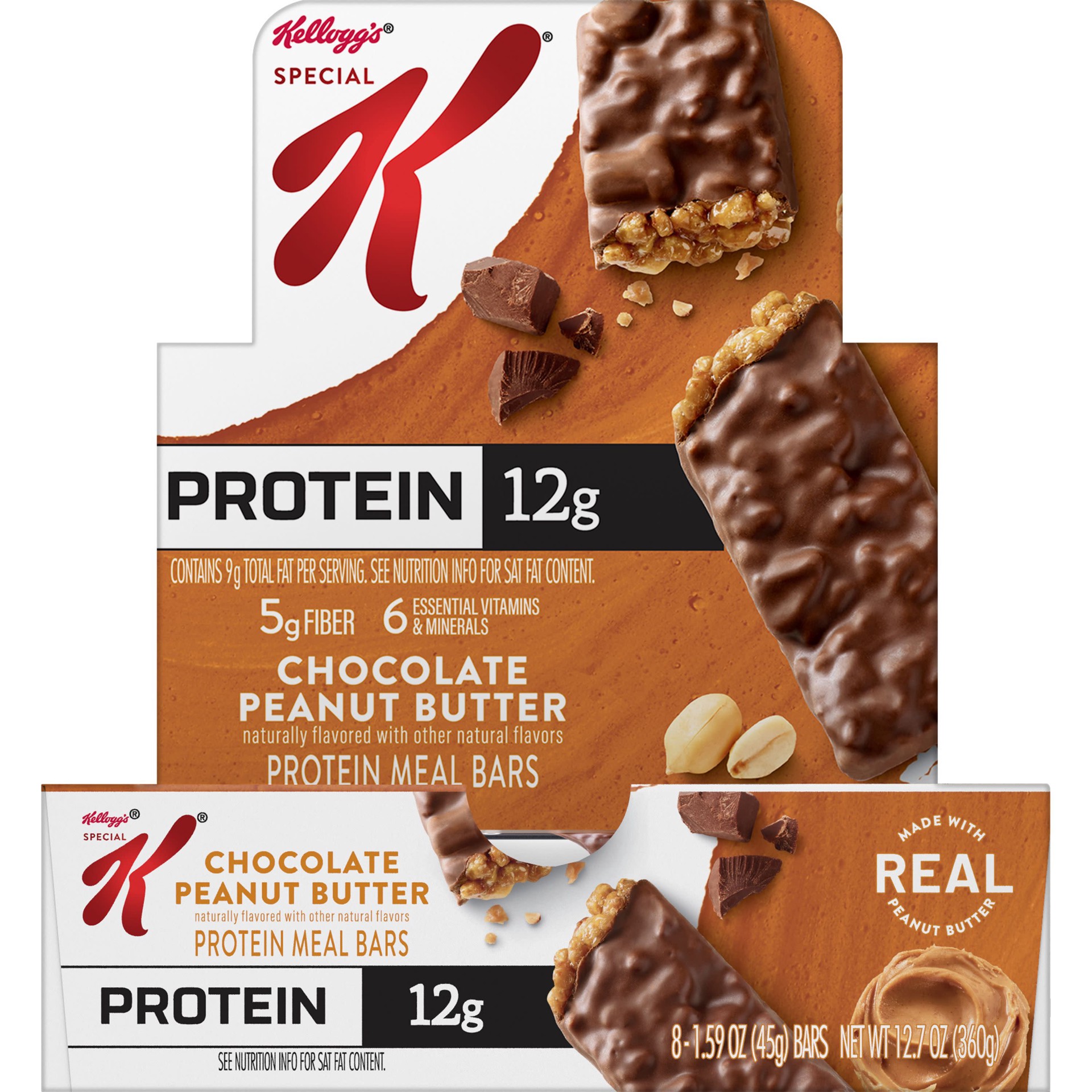 slide 1 of 5, Special K Kellogg's Special K Protein Bars, Chocolate Peanut Butter, 12.7 oz, 8 Count, 12.7 oz