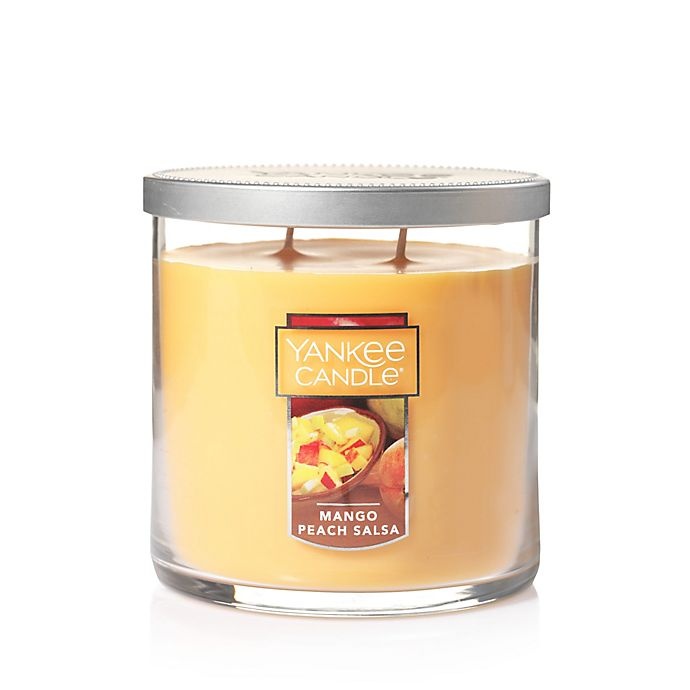 slide 1 of 1, Yankee Candle Mango Peach Salsa Medium Lidded Tumbler Candle, 1 ct