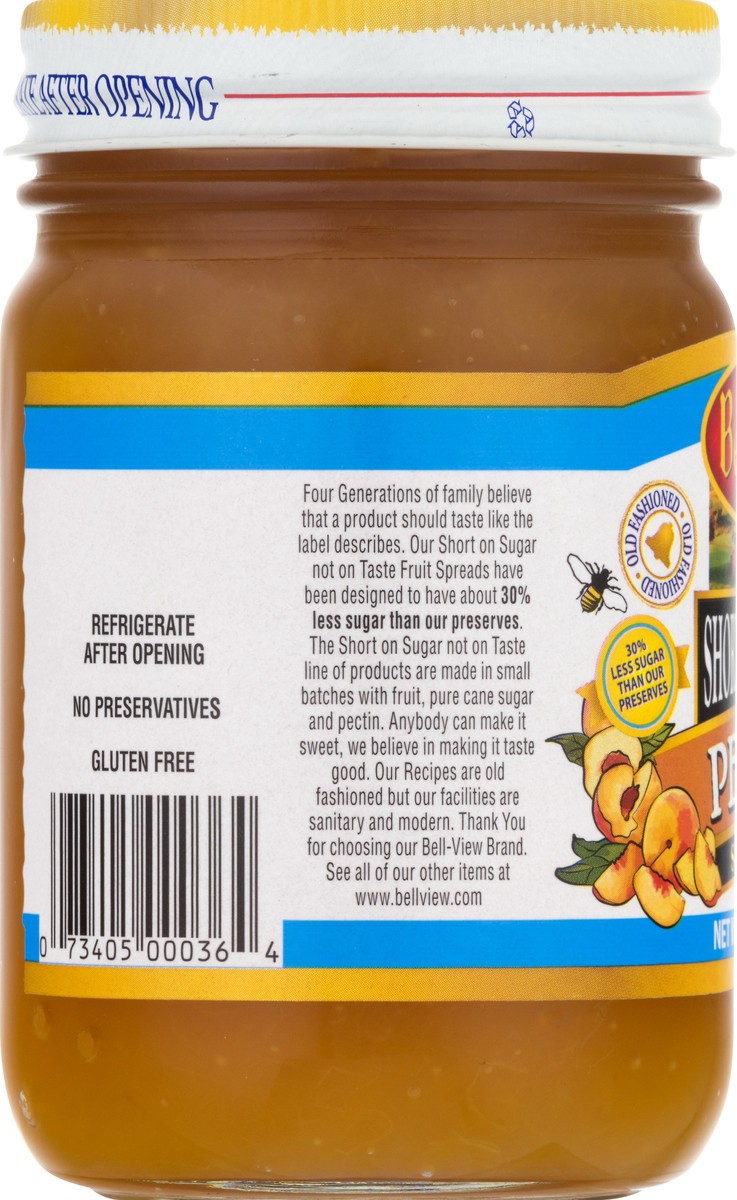 slide 3 of 13, Bell-View Short On Sugar Peach Spread 15 oz, 15 oz
