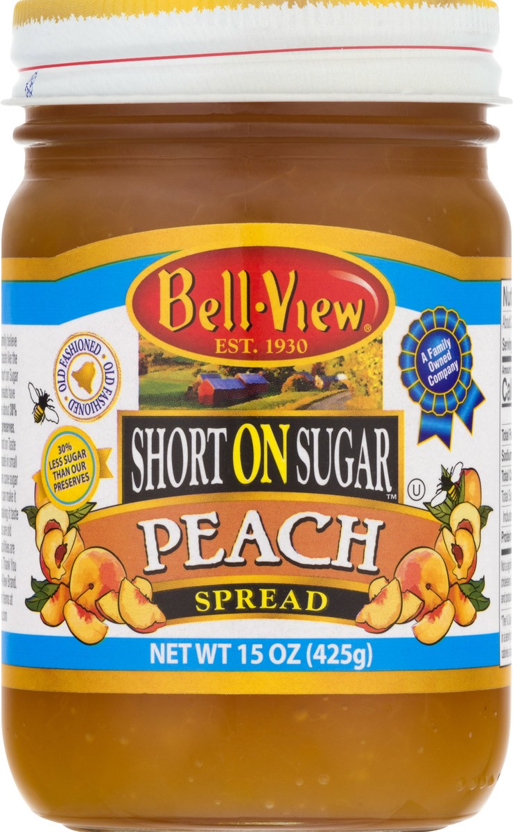slide 1 of 13, Bell-View Short On Sugar Peach Spread 15 oz, 15 oz