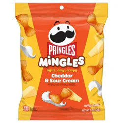 Pringles Mingles Puffed Snacks, Cheddar and Sour Cream, Cheese Puffs, Salty Snacks, 2oz Bag, 1 Bag