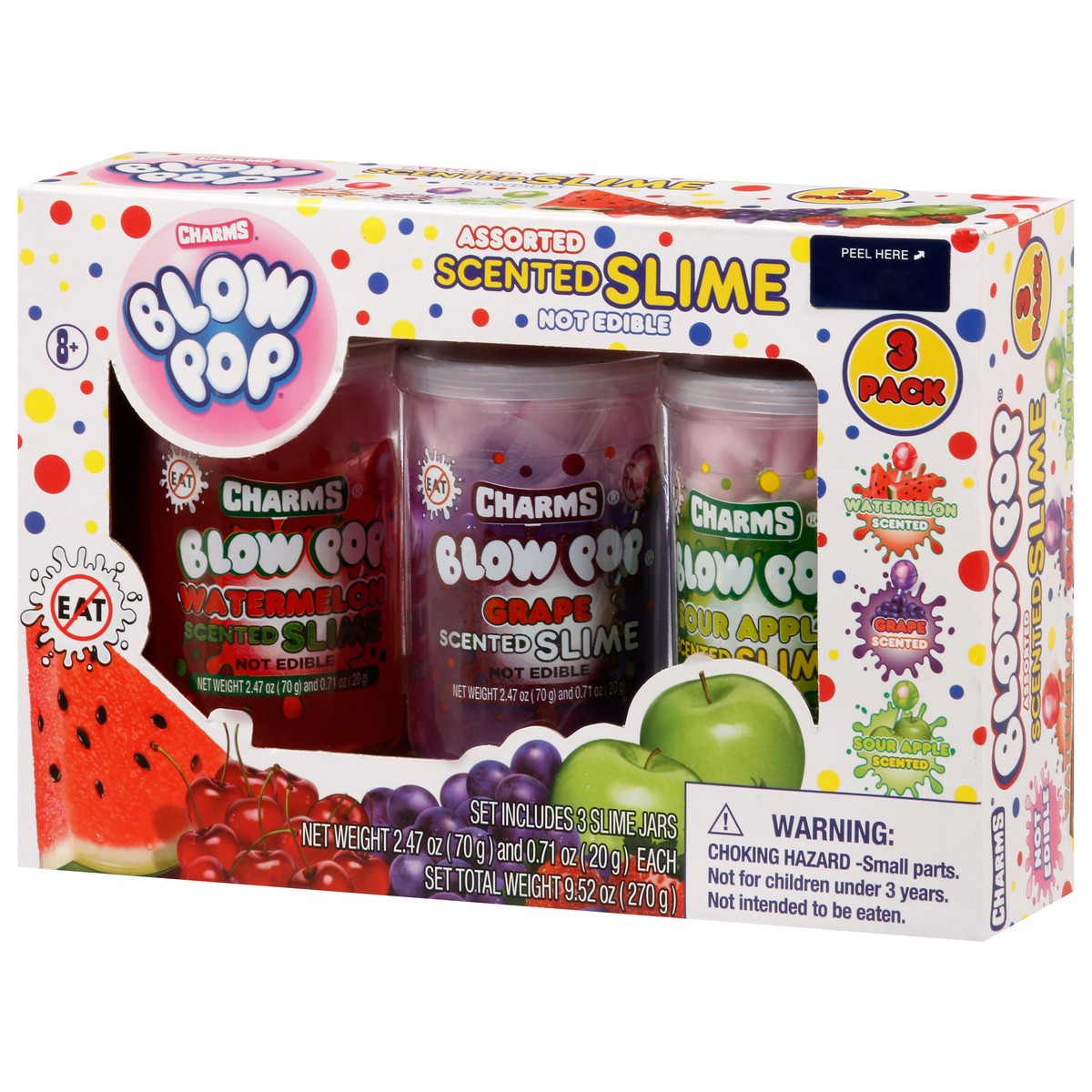 slide 4 of 12, Charms Blow Pop Assorted Scented Slime 3 ea, 3 ct