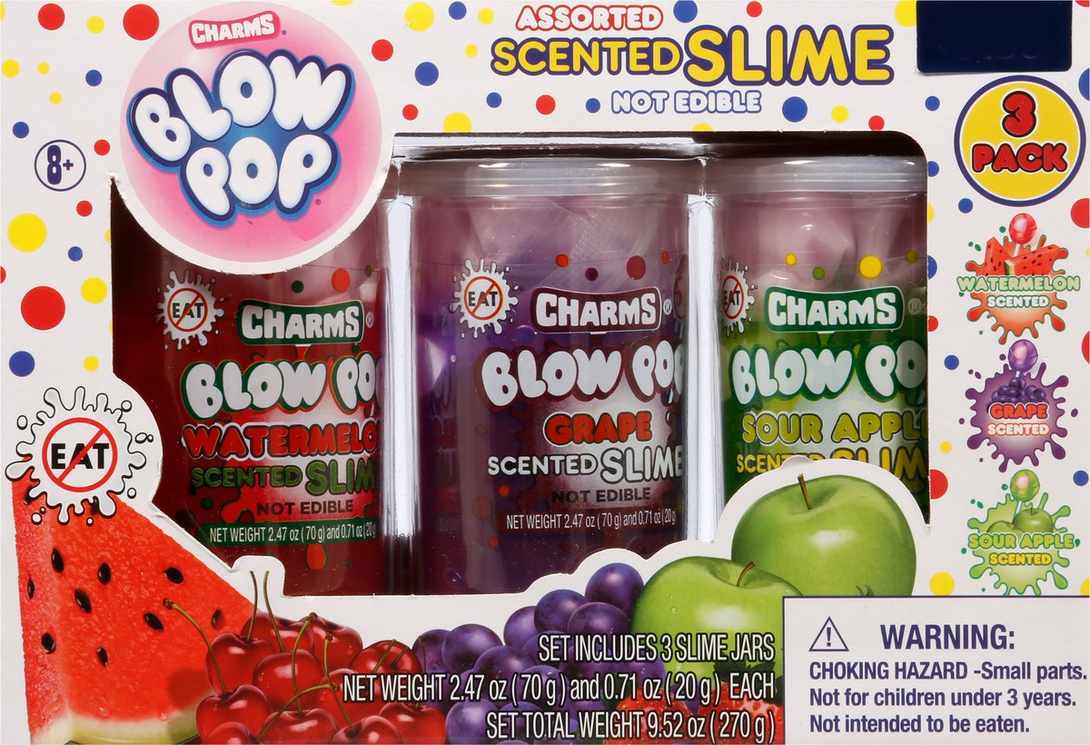 slide 8 of 12, Charms Blow Pop Assorted Scented Slime 3 ea, 3 ct